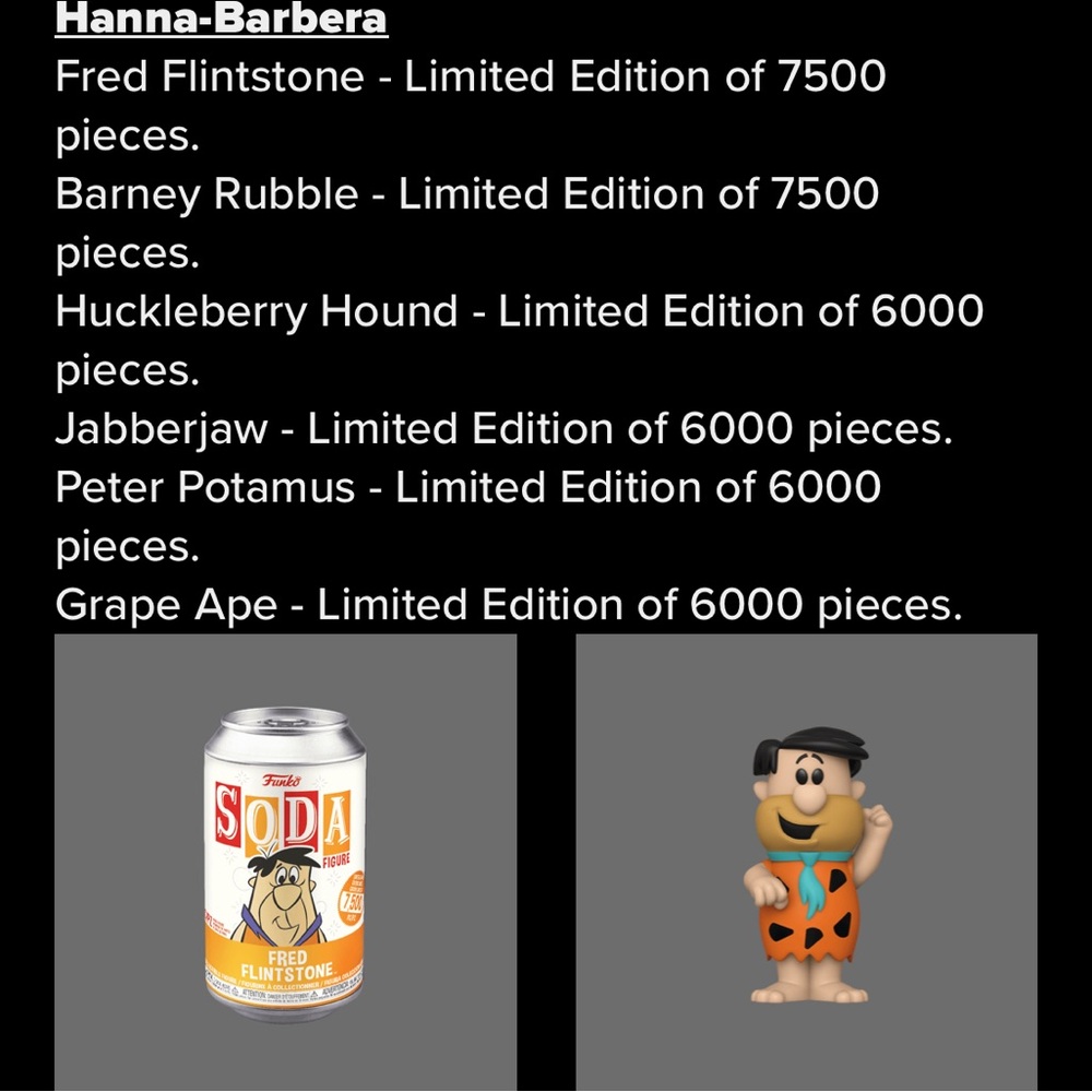 Collectible Funko 45894 Vinyl Soda Fred Flintstone w/Chase Collectible Toy - Picture 5 of 6
